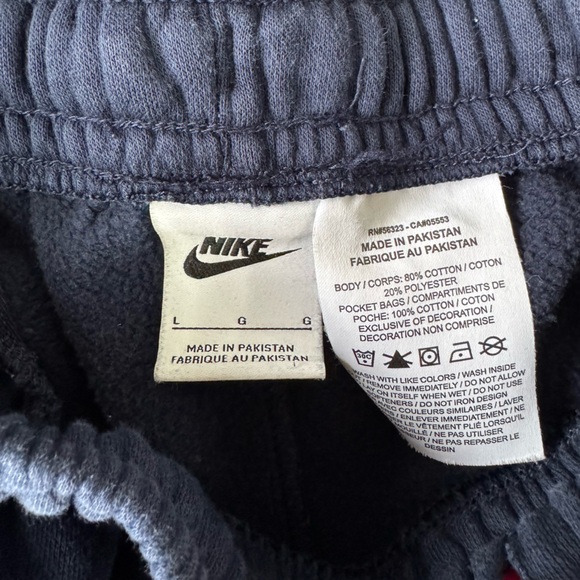 Nike Mens Navy Joggers with Pink Accents - Picture 2 of 3